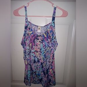 Sew In Love Size Medium Dressy Tank Top Sleeveless Multicolor drip print